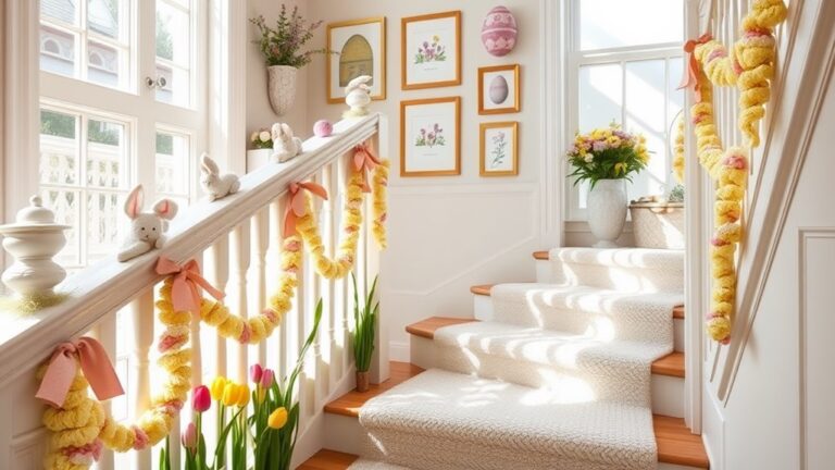 easter staircase wall decor