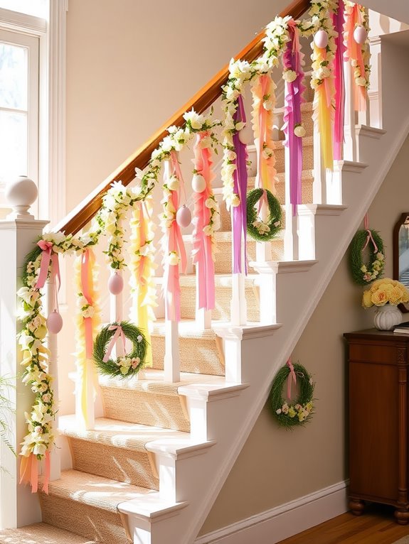 easter staircase wall decor considerations