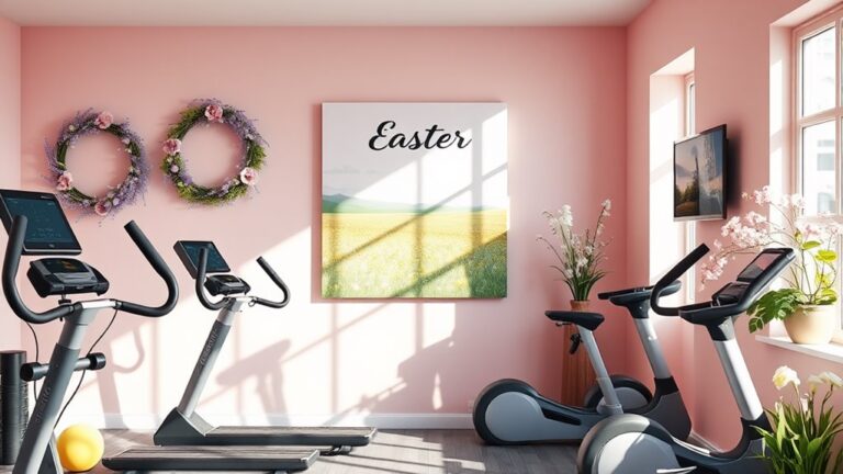 easter themed fitness wall decor