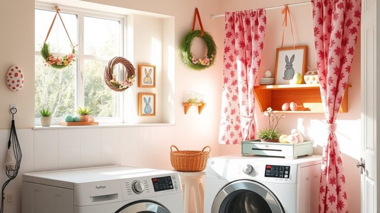 easter themed laundry room decor