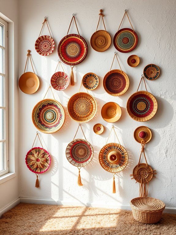 eclectic woven wall decor