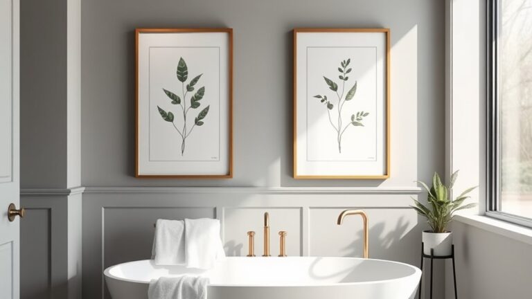 elegant bathroom wall art