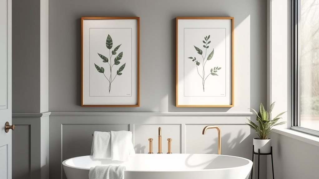 elegant bathroom wall art