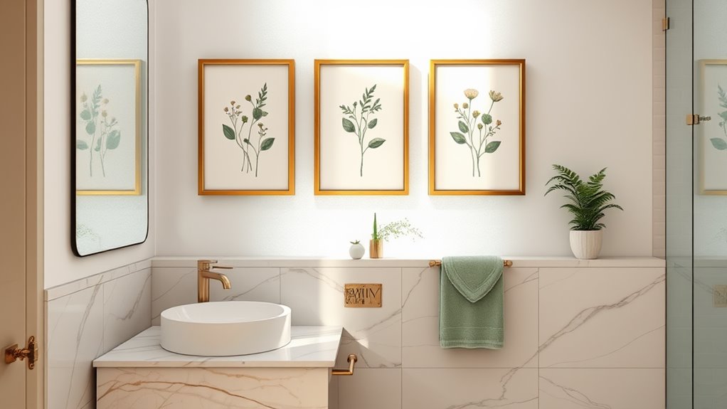 elegant bathroom wall decor