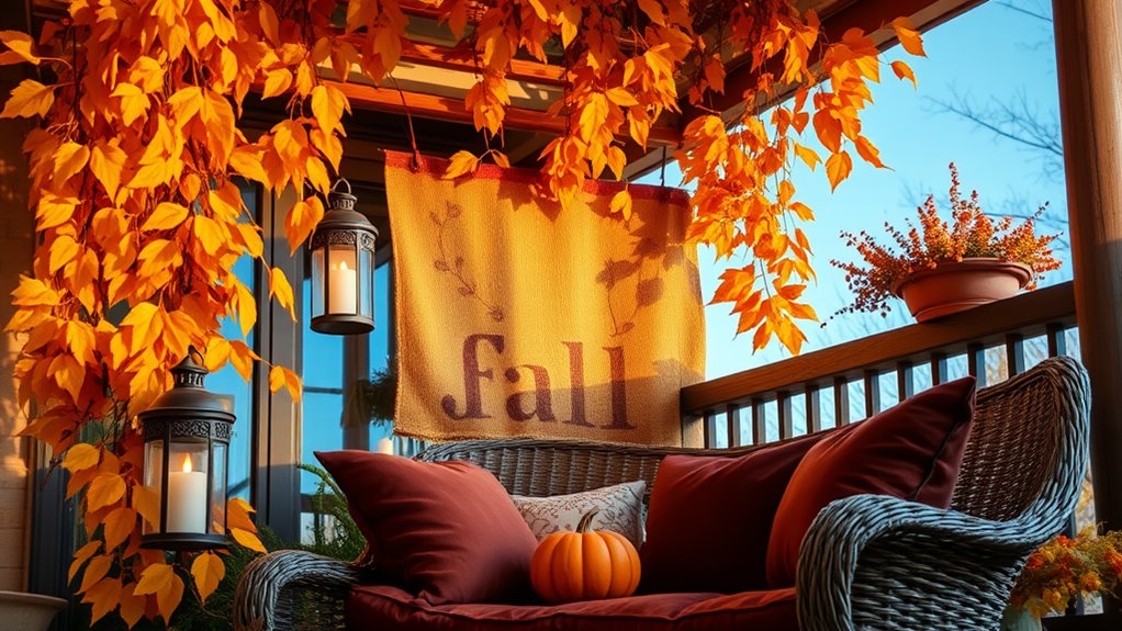 fall balcony wall decor