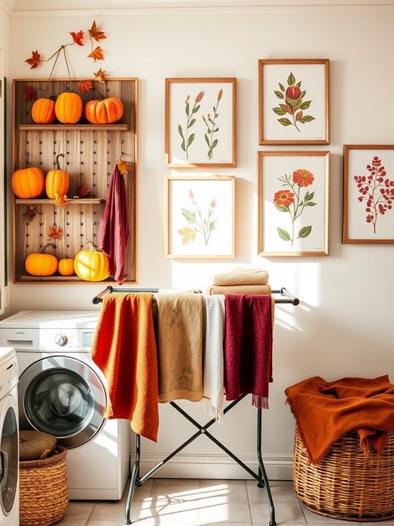 fall laundry room decor