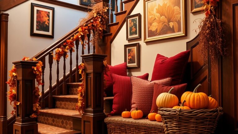 fall staircase wall decor