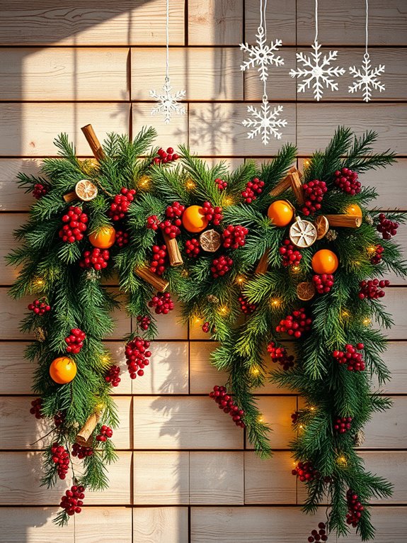 festive decorative seasonal garlands