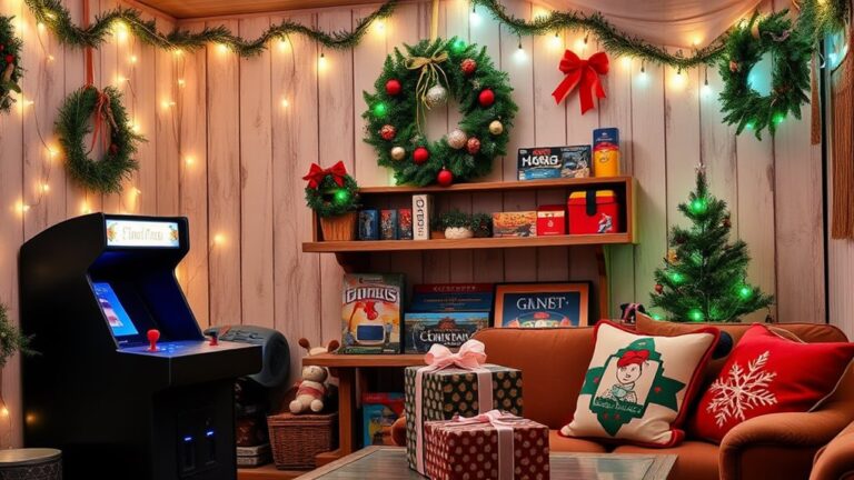 festive game room decor