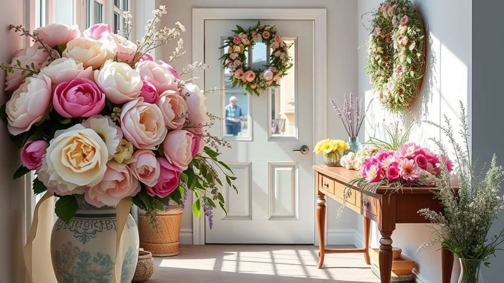 floral decor for entryways