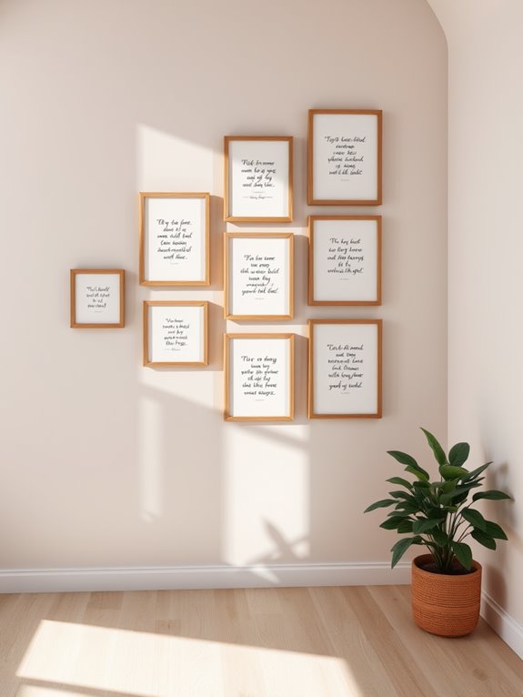 framed inspirational quote decor