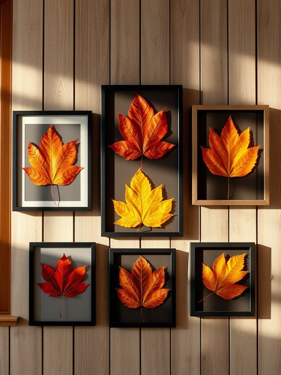 framed pressed leaf displays