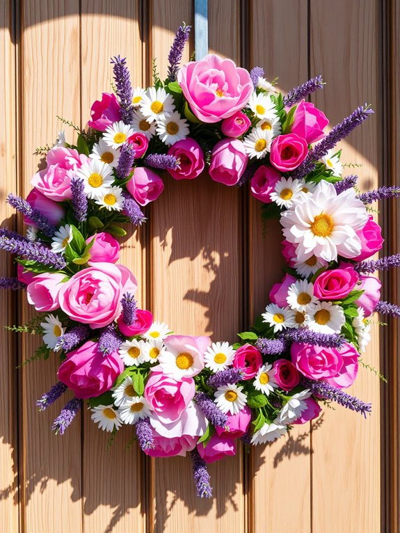 fresh flower wreath creation