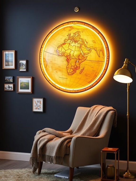 globe wall decor lighting