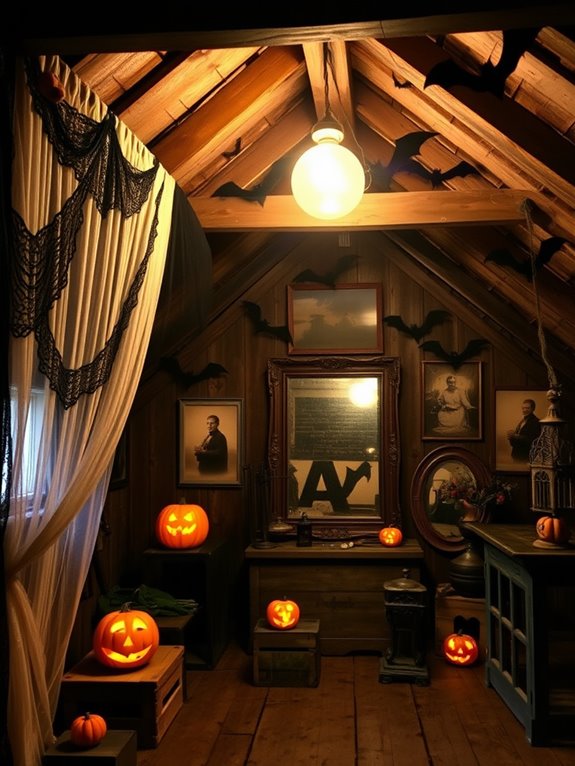 halloween attic wall decor