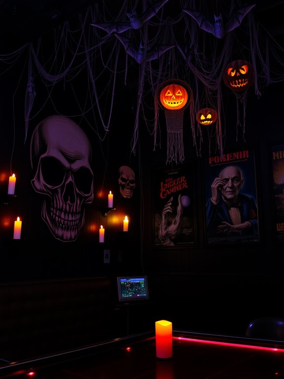 halloween game room decor