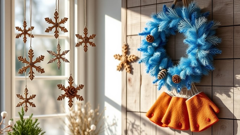 handmade winter wall decor