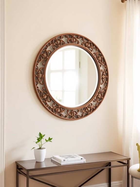 hang a decorative mirror