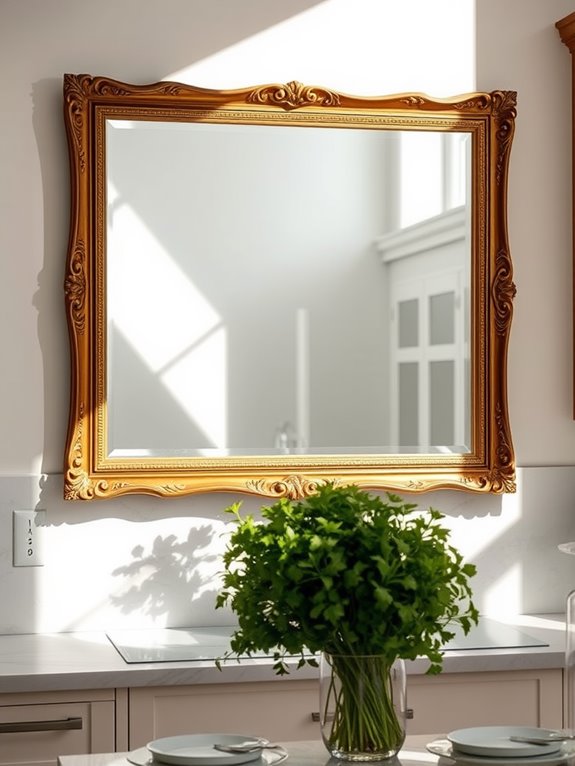 hang oversized decorative mirror