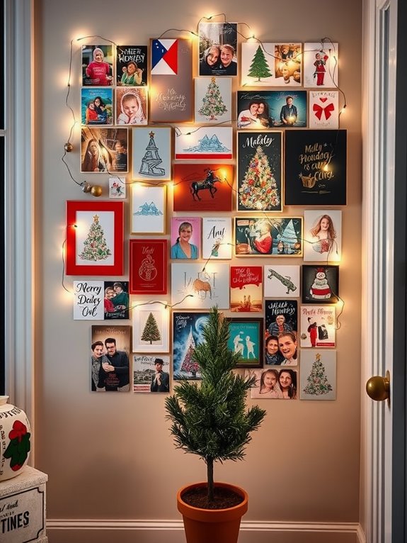 holiday card gallery display