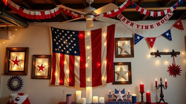 independence day basement decor