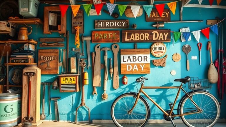 labor day garage decor