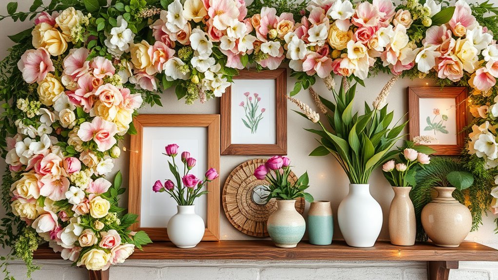 layered spring wall decor