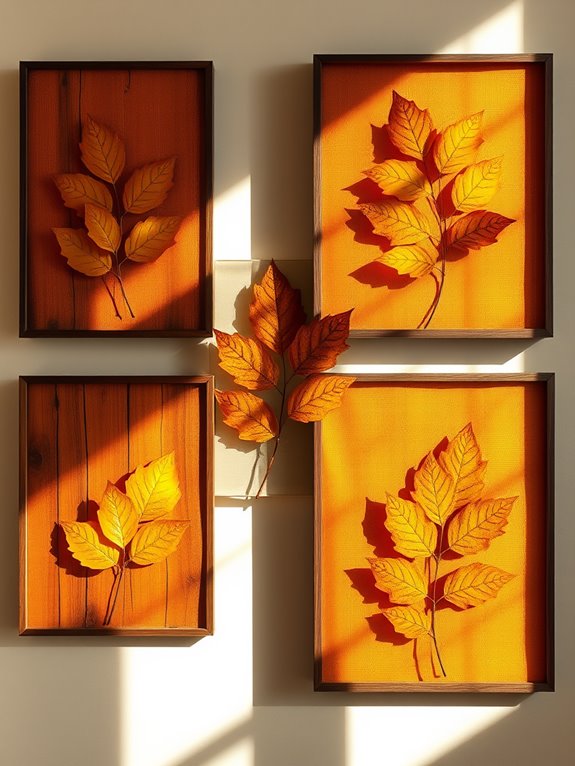 leaf silhouettes for decor