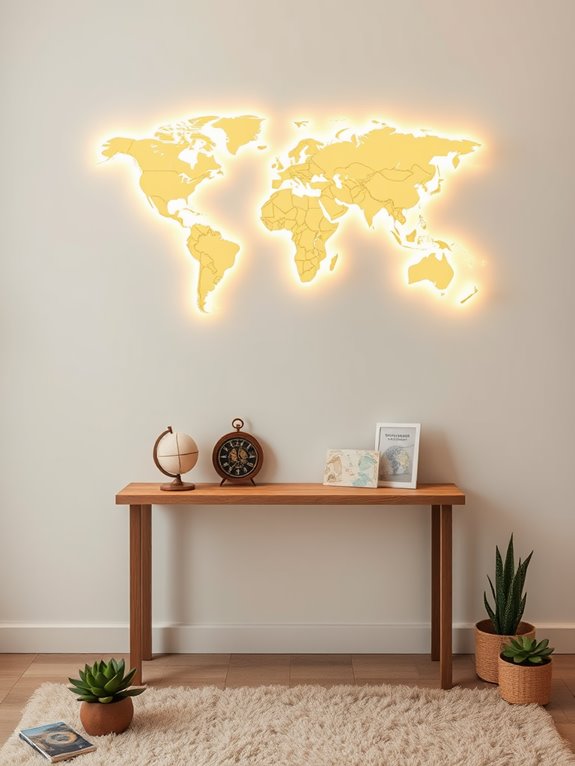 led world maps lighting