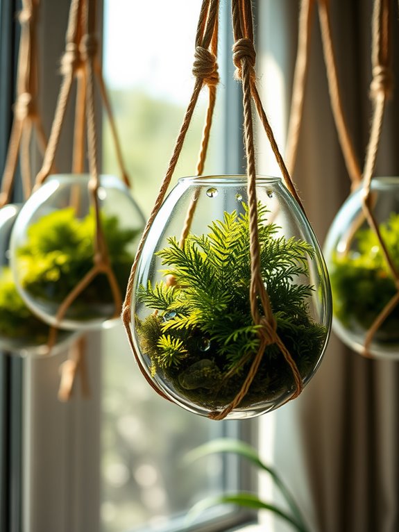 lush hanging terrarium decor