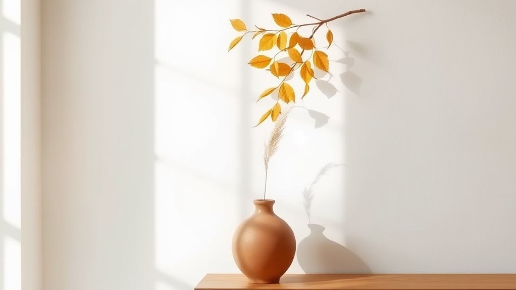 minimalist autumn wall decor