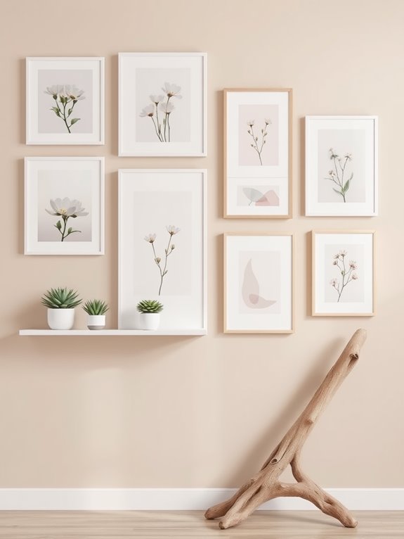 minimalist gallery wall design