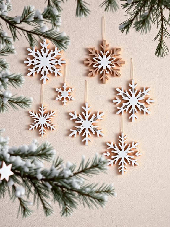 minimalist scandinavian snowflake art