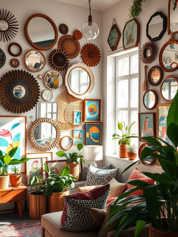 mirrors enhancing light perception