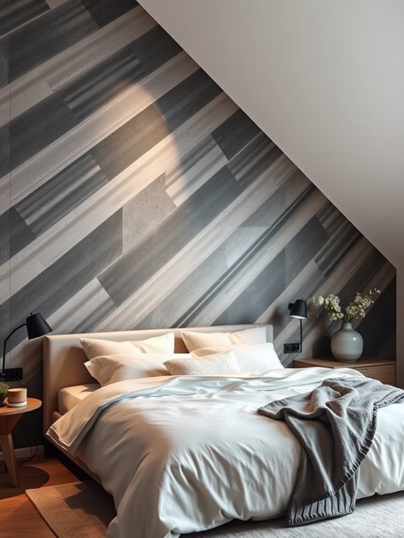 modern bedroom accent wall