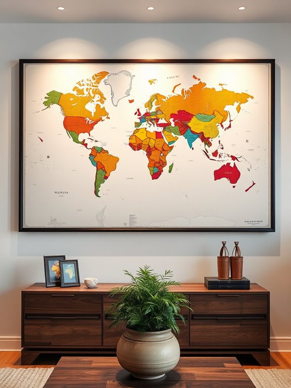 modern world map art