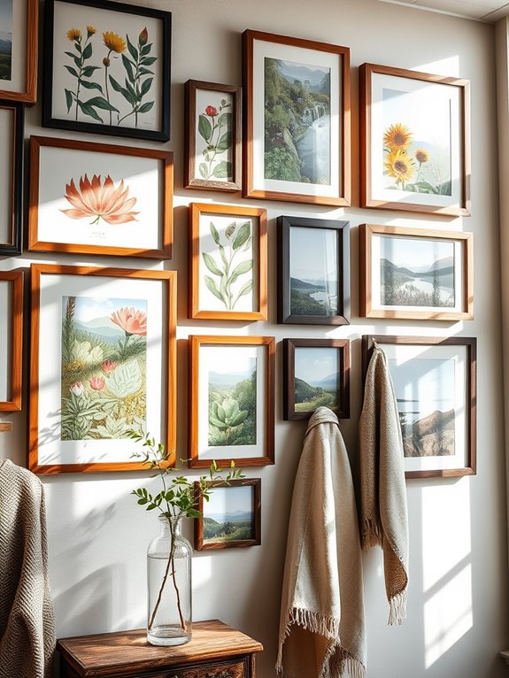 nature inspired gallery wall ideas