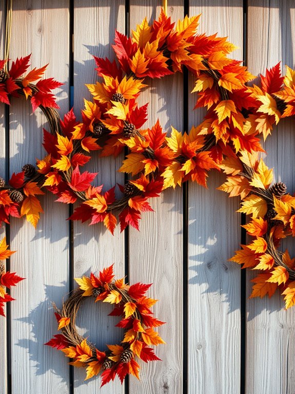 nature inspired leaf wreaths