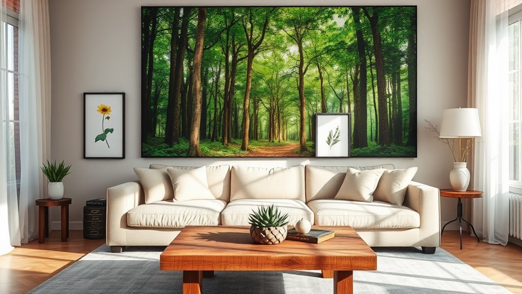 nature inspired living room decor