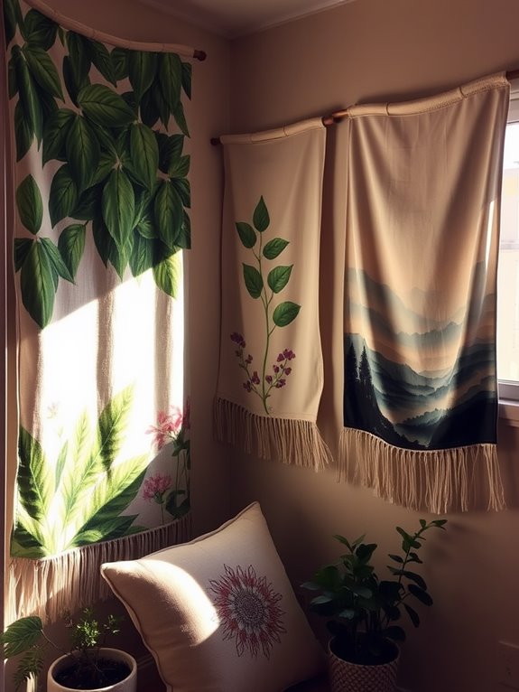 nature themed fabric decor