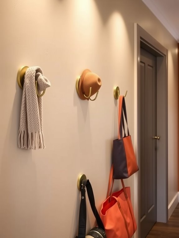 organize with wall hooks