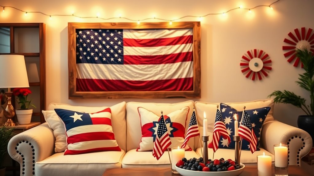 patriotic living room decor