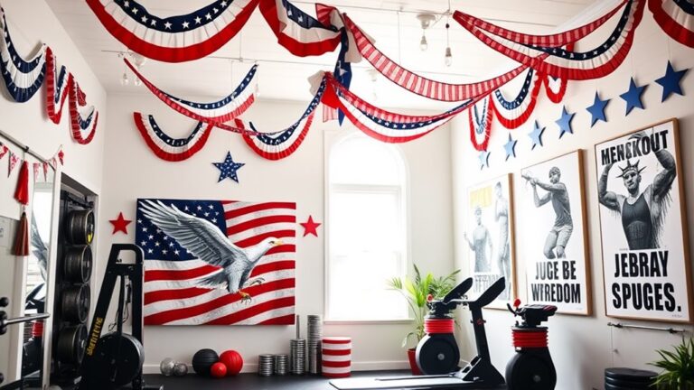 patriotic workout motivation decor