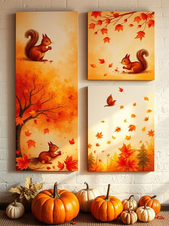 playful autumn themed artwork