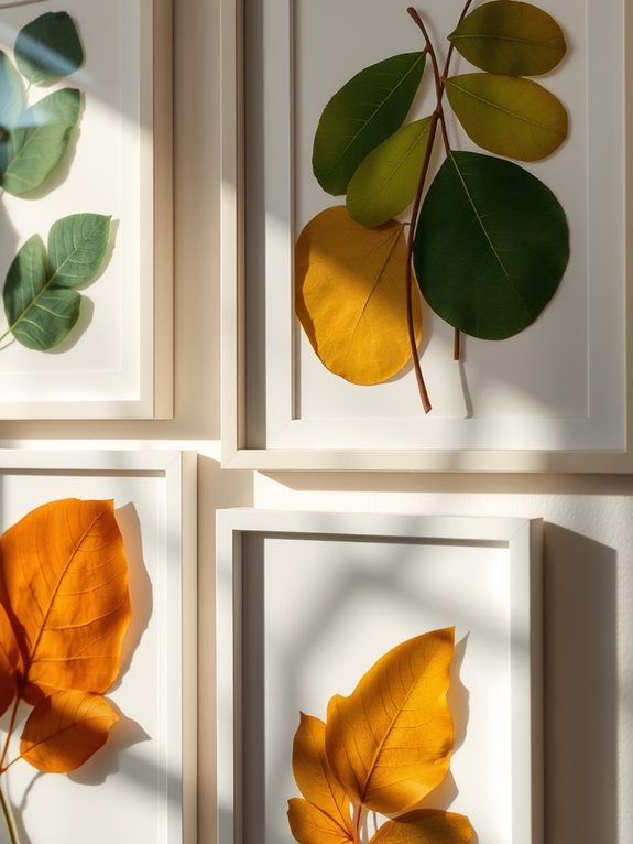 pressed botanical art display