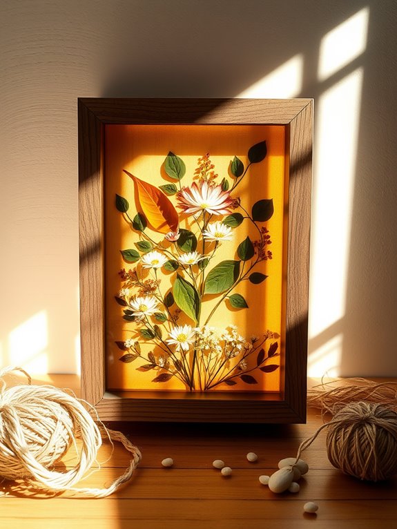 pressed botanical art display