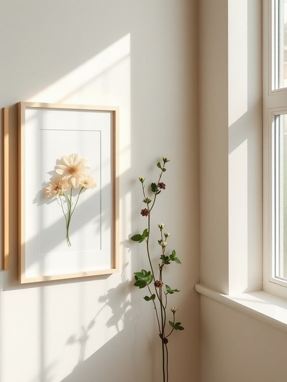 pressed flowers in frame