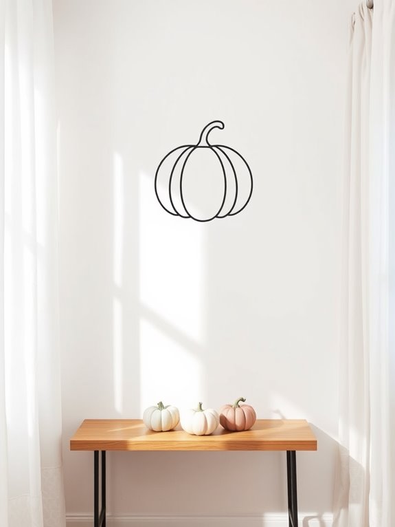 pumpkin themed decorative touches