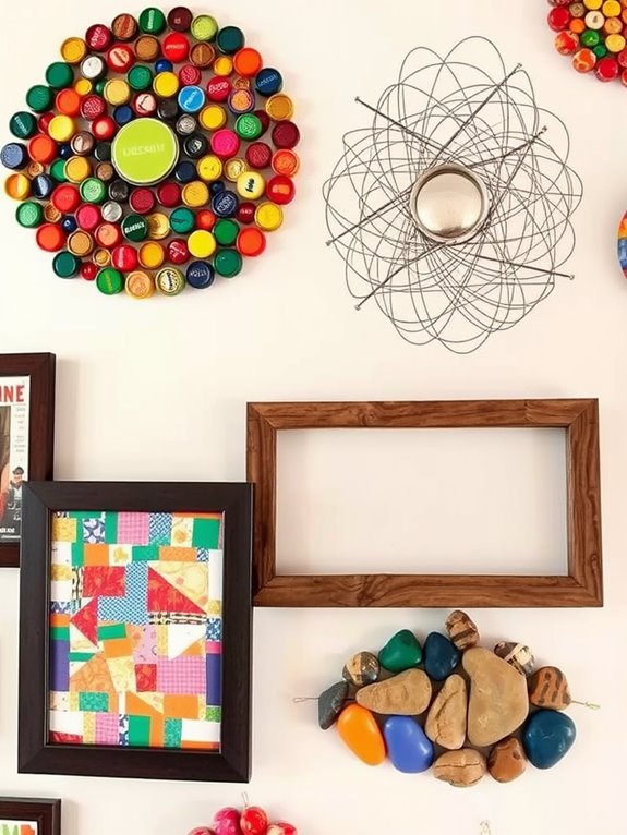 recycled materials wall art