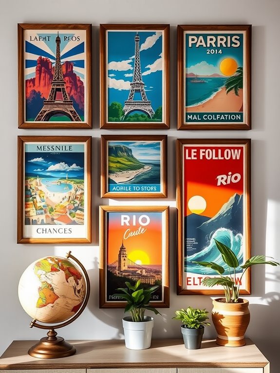 retro travel advertising art